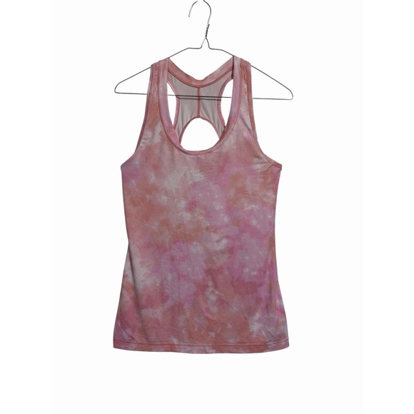Athleta Tops - Athleta‎ Womens Pink Tie Dye Racerback Keyhole Activewear Tank Top Size Small